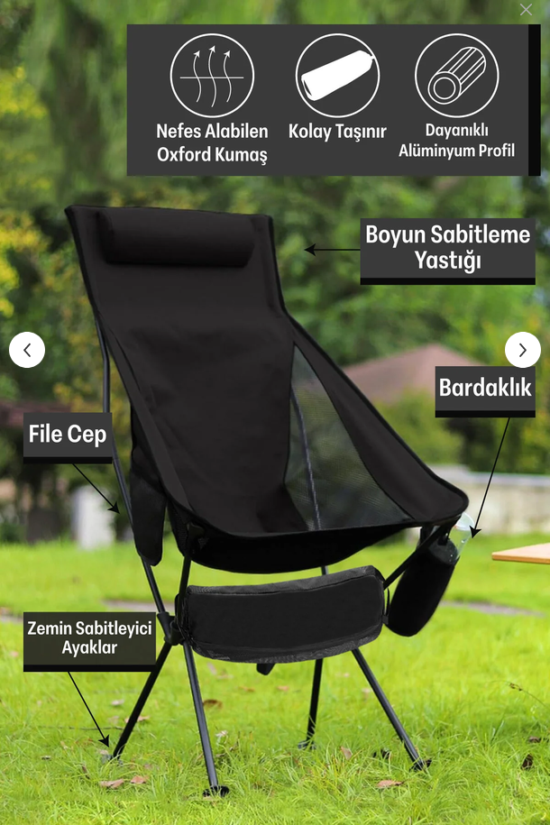Kamp Sandalyesi Katlanabilir