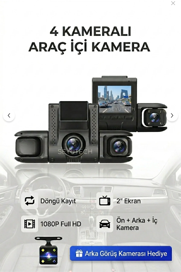Araç İçi Kamera Full HD